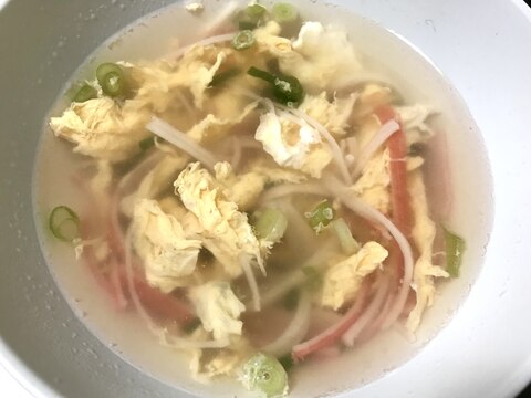 カニカマと卵のふわふわ中華スープ